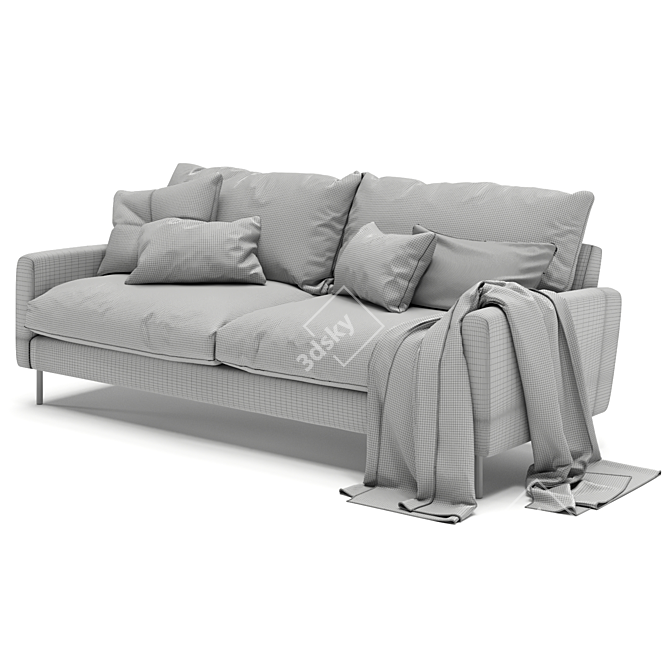 Modern 3 Seater Sofa Collection 🌈 3D model image 7