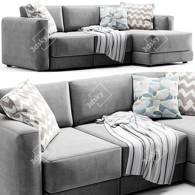 Modern 2015 Texas Corner Sofa 3D model image 1