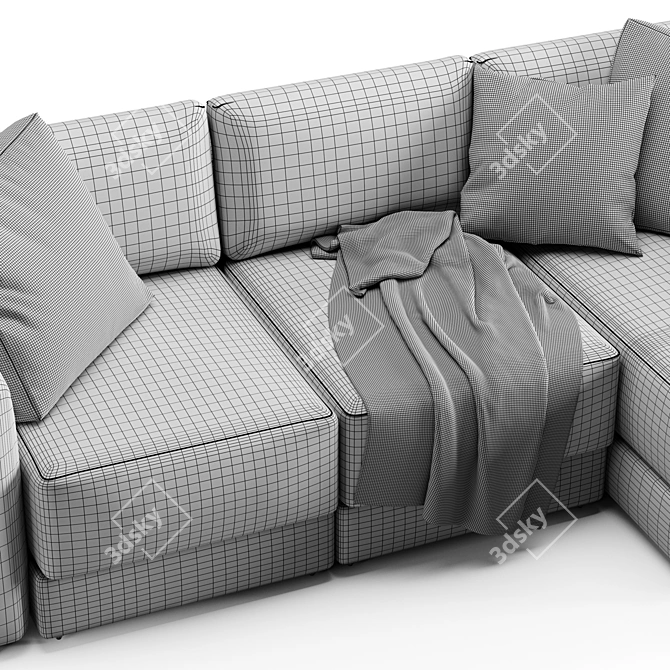 Modern 2015 Texas Corner Sofa 3D model image 6