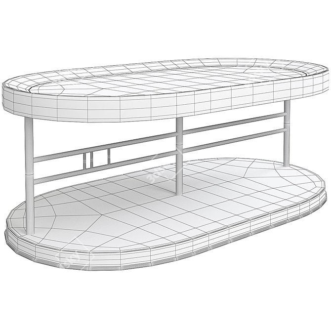Modern Millimeter-Precision Center Table 3D model image 2