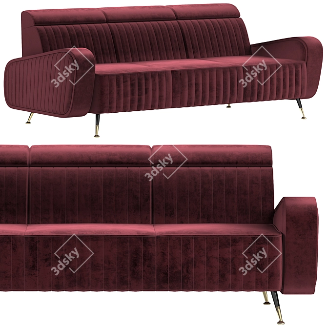 Contemporary Harrison Sofa Model 3D model image 1