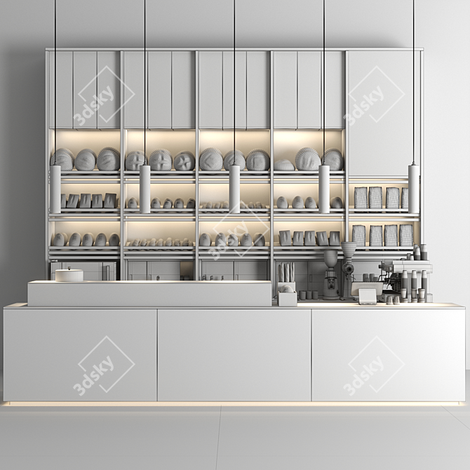 Bakery Cafe 3D OBJ Model 3D model image 5