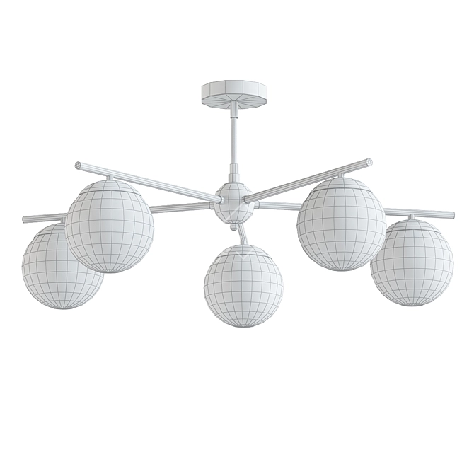 Modern Sputnik Chandelier Art 3D model image 2