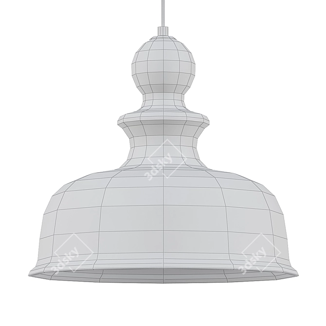 Industrial Graphite Pendant Light 3D model image 2