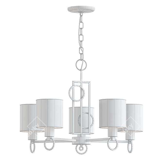 Antique Bronze Chandelier Lighting Fixture 3D model image 2