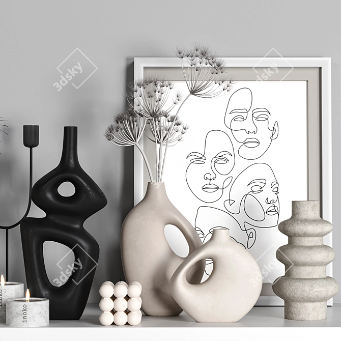 Luxury Decor Set, High Quality 3D model image 2