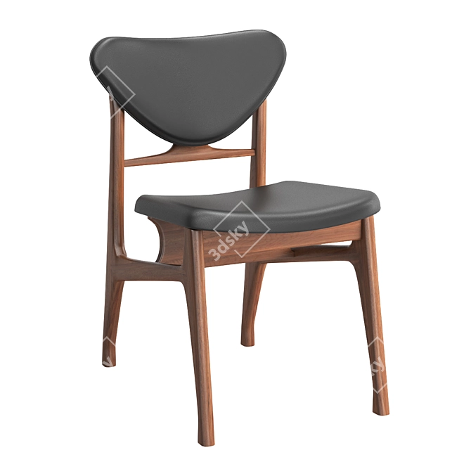 Scandinavian Style Chair in Wenge 3D model image 1