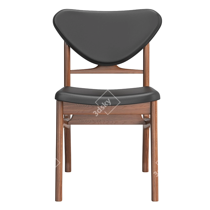 Scandinavian Style Chair in Wenge 3D model image 2