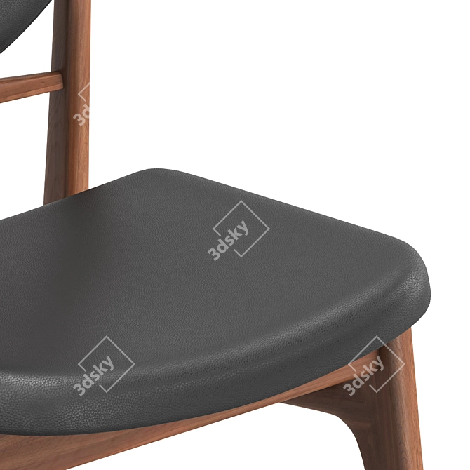 Scandinavian Style Chair in Wenge 3D model image 4