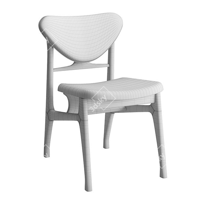 Scandinavian Style Chair in Wenge 3D model image 5