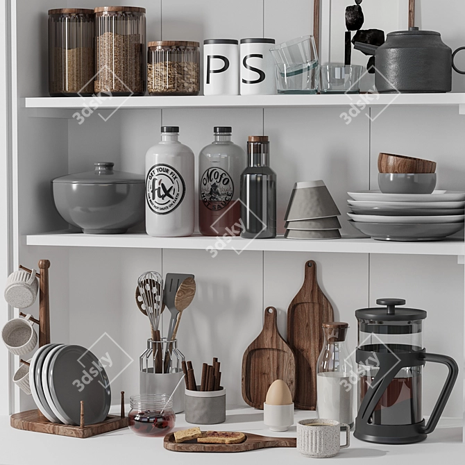 High Quality Kitchen Accessories Set 3D model image 3