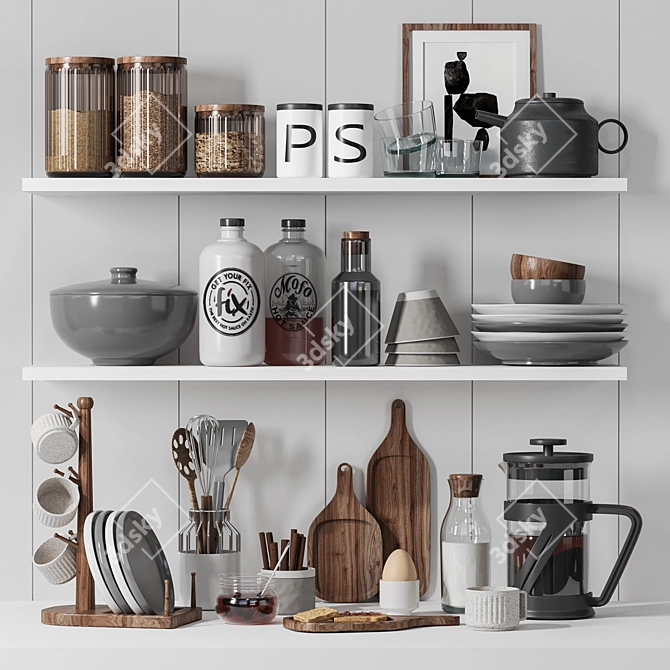 High Quality Kitchen Accessories Set 3D model image 6