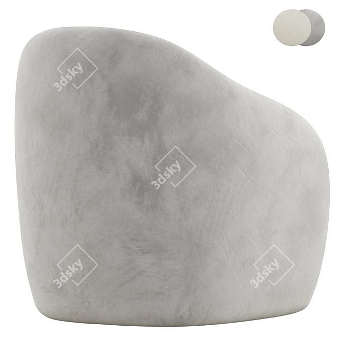 Modern Pavia Lounge Armchair 3D model image 5