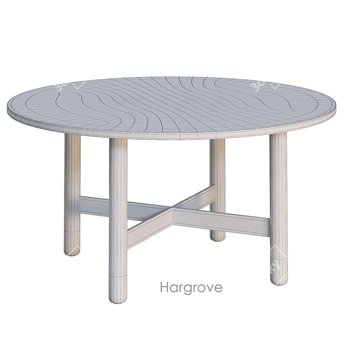 Luxury Marble Dining Table Round 3D model image 6