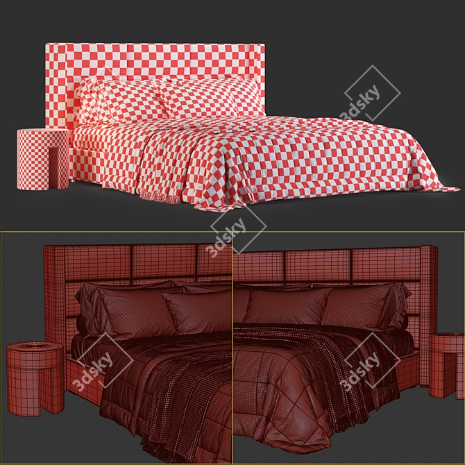 Minotti Spencer Bed Model 3D model image 10
