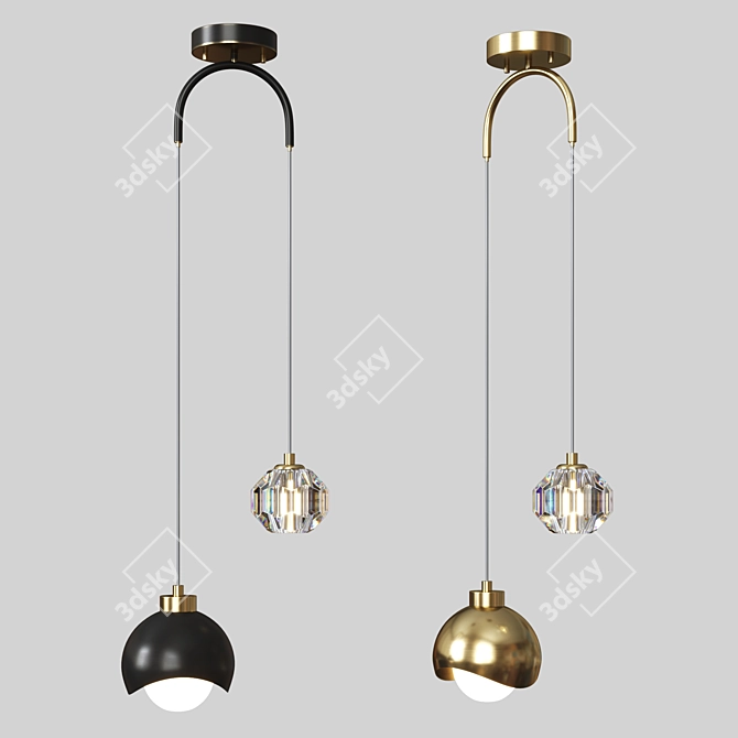 Modern Hanging Lamp Design H30 3D model image 1