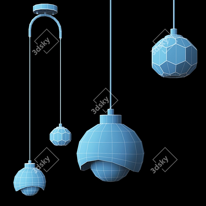 Modern Hanging Lamp Design H30 3D model image 3