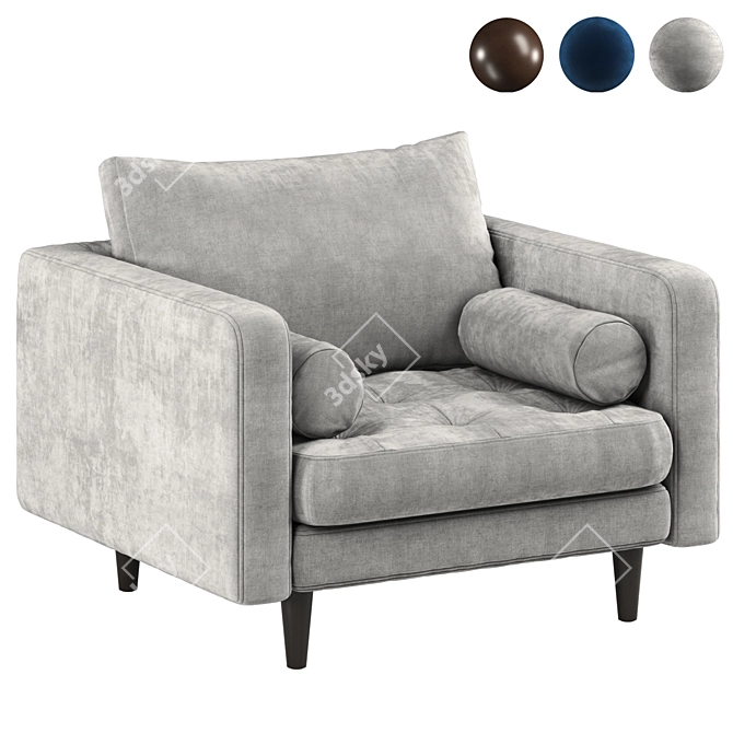 Sven V-Ray Sofa 3D Model 3D model image 1