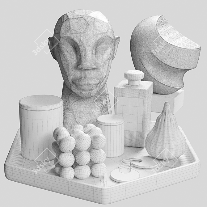 Decorative Bust & Perfume Collection 3D model image 2