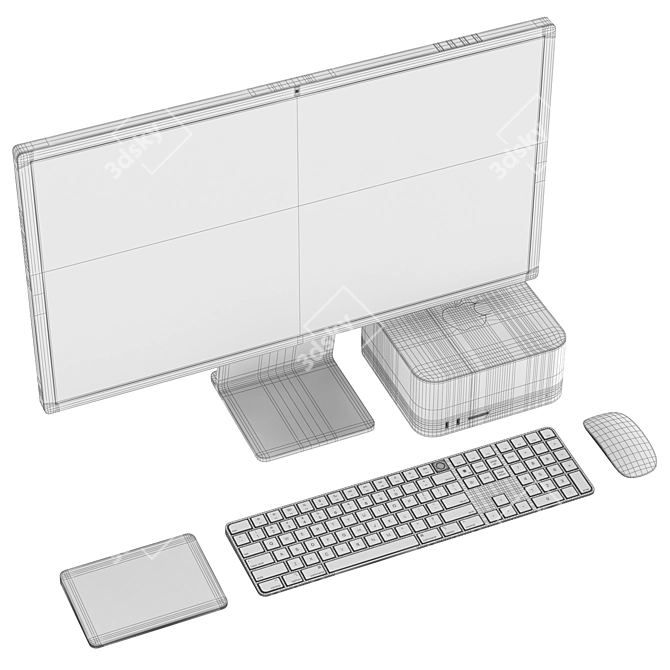 Apple Studio Display & Mac Studio Set 3D model image 7