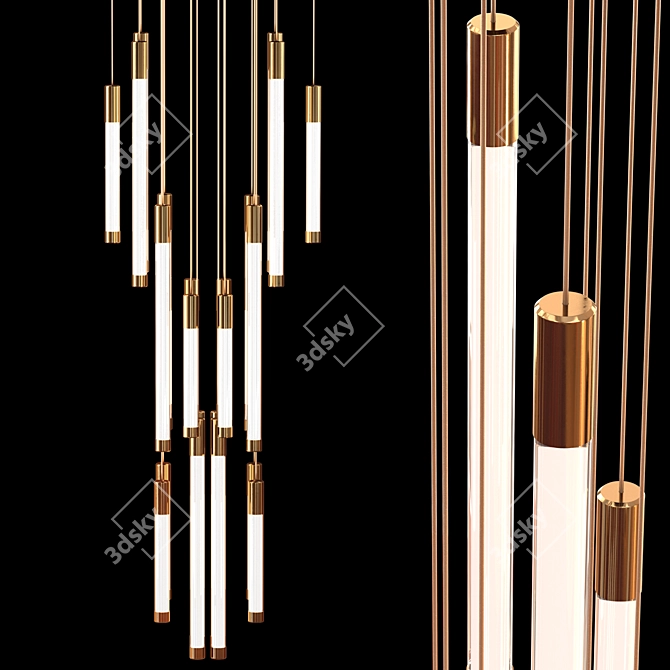 Flux LED Glass Pendant Lamp 3D model image 1