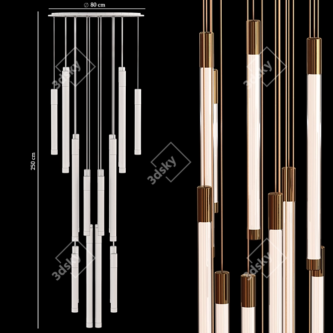 Flux LED Glass Pendant Lamp 3D model image 3