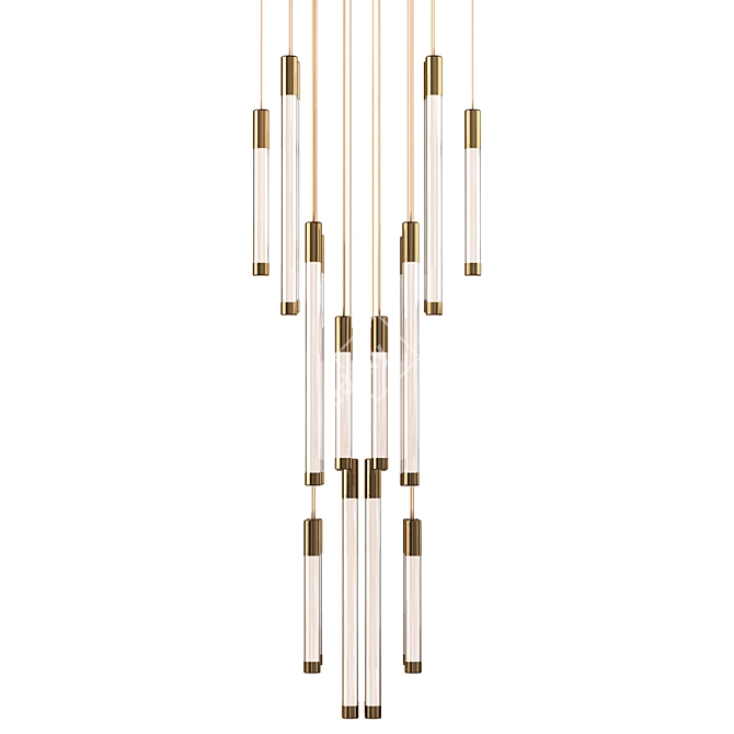 Flux LED Glass Pendant Lamp 3D model image 5