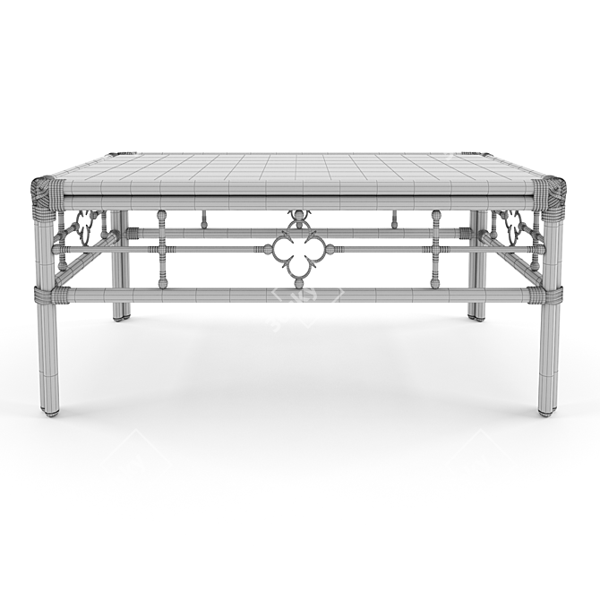 Modern Rectangular Cocktail Table 3D model image 2