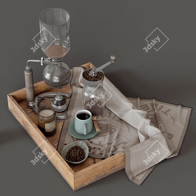 Elegant Coffee Set for Export 3D model image 2