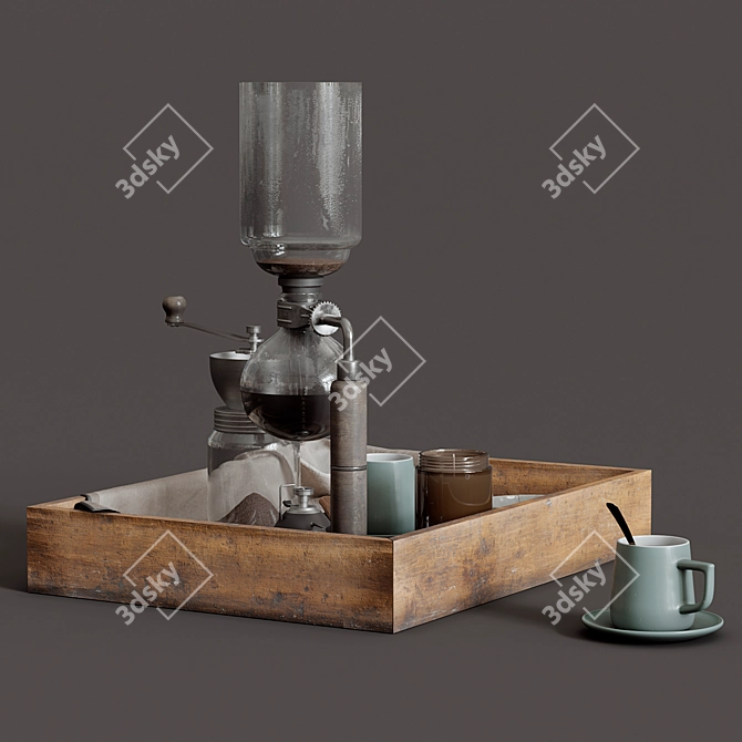 Elegant Coffee Set for Export 3D model image 4