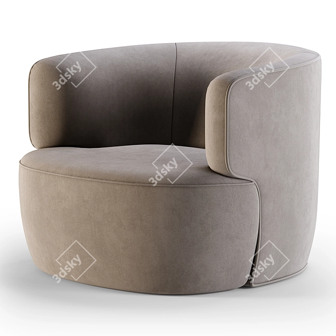 Elain Molteni Armchair: Modern Design Studioighthouse 3D model image 2