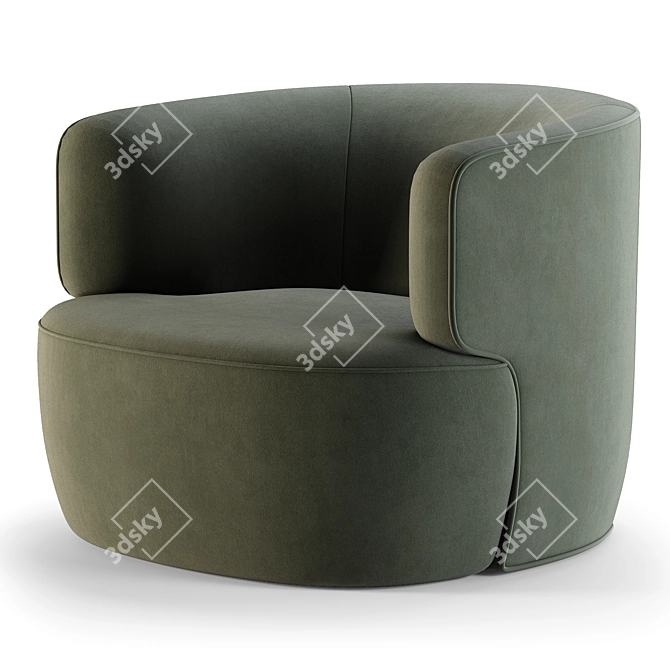 Elain Molteni Armchair: Modern Design Studioighthouse 3D model image 3