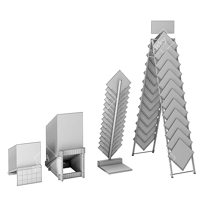 Modular Display Stands Set 3D model image 6