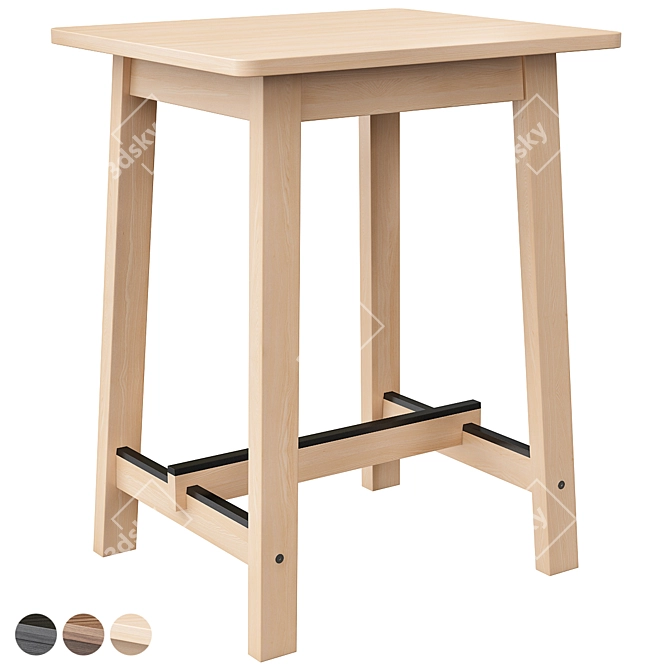 Birch Norraker Bar Table IKEA 3D model image 1