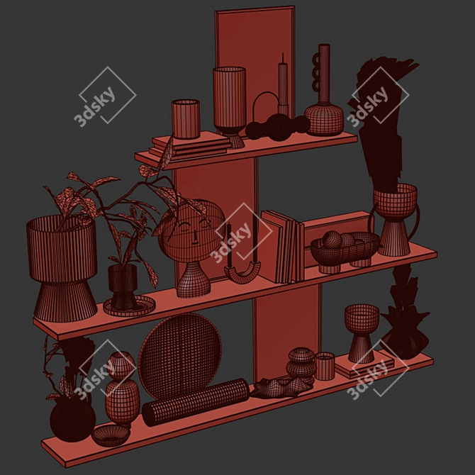 Elegant Home Decor Set 3D model image 3