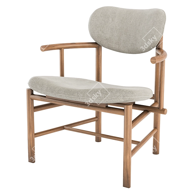 Bamboo Bliss Lounge Chair 3D model image 1