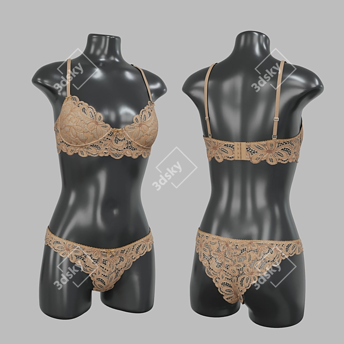 Lingerie Mannequin Set - Trio 3D model image 6