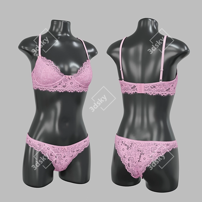 Lingerie Mannequin Set - Trio 3D model image 7