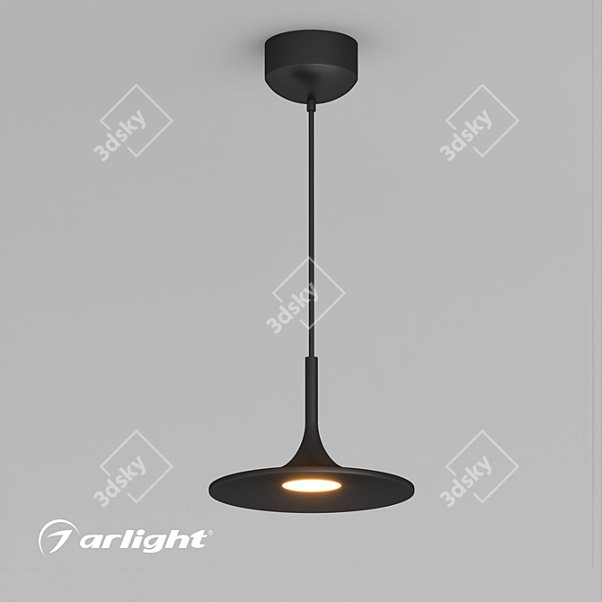 Modern Adjustable Pendant Light 3D model image 1