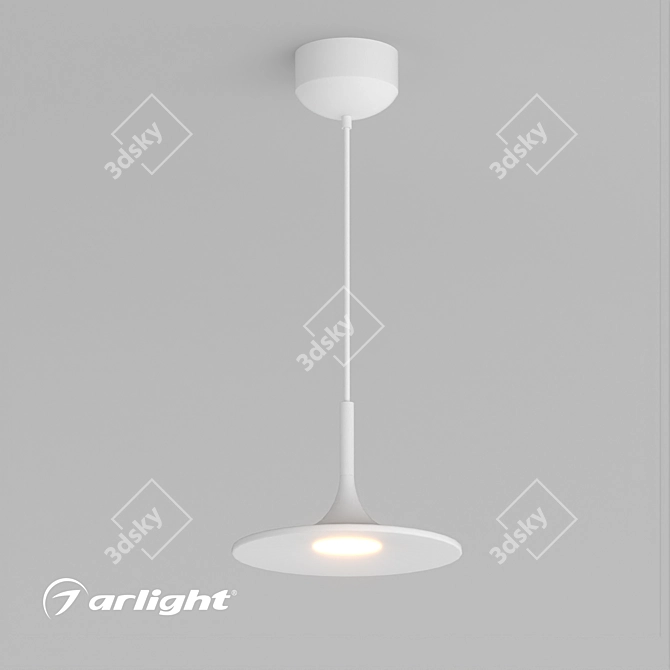 Modern Adjustable Pendant Light 3D model image 2