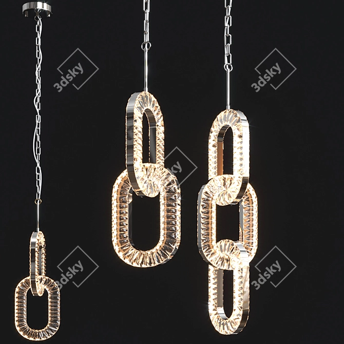 Beverly Hills Crystal Chandelier LED 3D model image 2