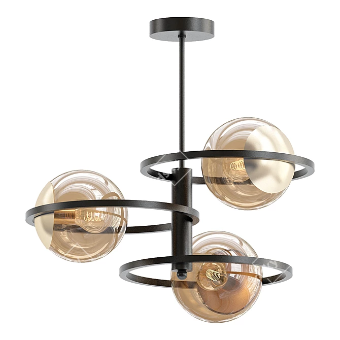 Unique and Elegant Rivoli Pendant 3D model image 1