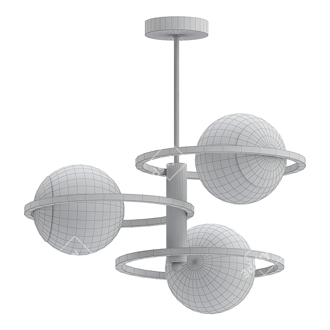 Unique and Elegant Rivoli Pendant 3D model image 2