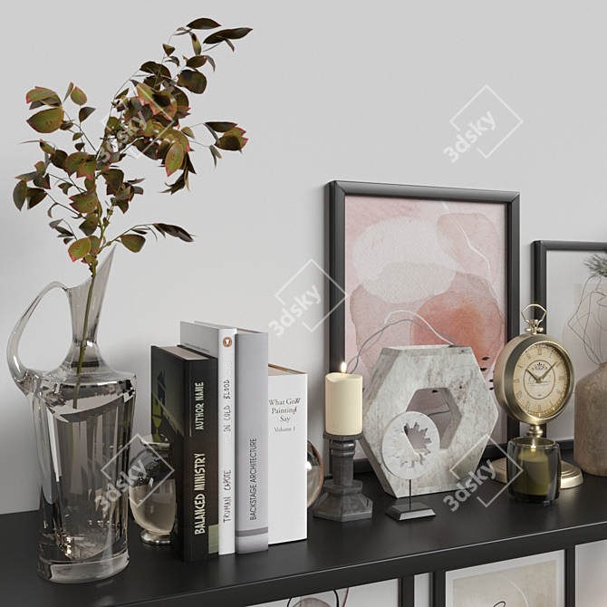Vintage Decor Set 2015 3D model image 4
