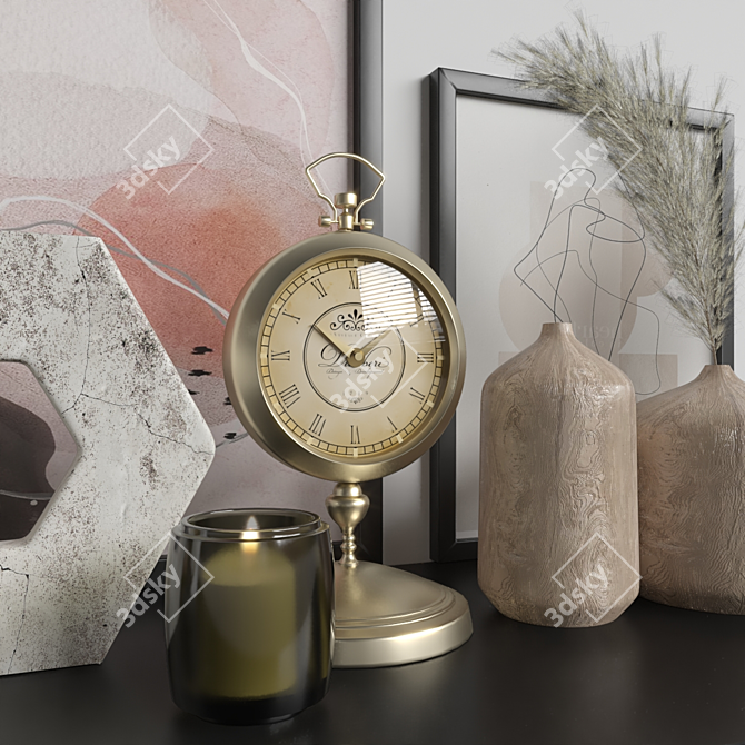 Vintage Decor Set 2015 3D model image 6