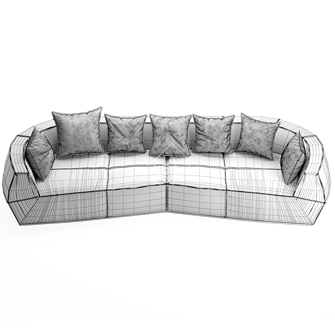 Elegant GHIDINI 1961 Sofa 3D model image 3