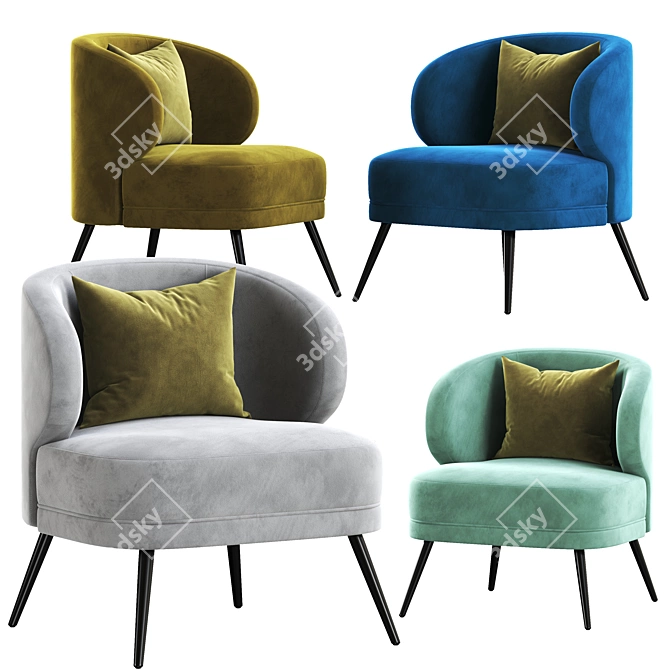 Modern Kitts Chair Design 2015 3D model image 2