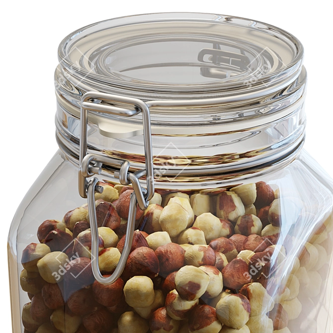 Fido 1L Jar with Hazelnuts 3D model image 4