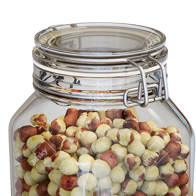 Fido 1L Jar with Hazelnuts 3D model image 5