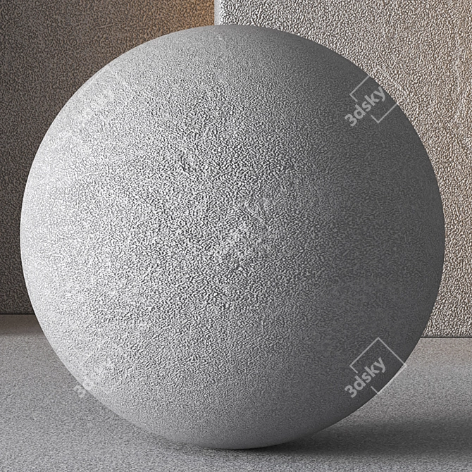 Seamless Plaster Popcorn Drywall Texture 3D model image 2